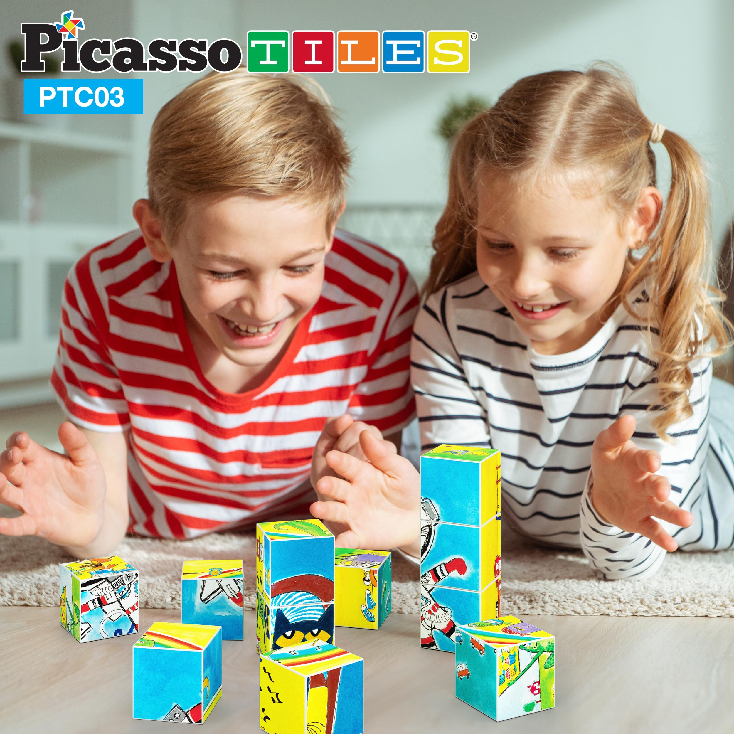 Pete the Cat scene reveal shows mix-and-match scene building for kids