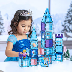 PicassoTiles princess and prince figures fuel imaginative storytelling.