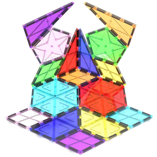 PicassoTiles PT16 geometry tiles for open-ended assembly and creative play