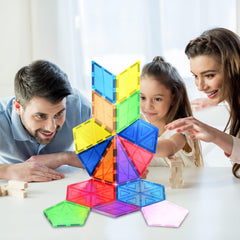 PicassoTiles PT16 magnetic blocks connect easily for stable towers and new configurations