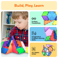 PicassoTiles PT16 STEAM-friendly kit encourages exploration of science, technology, engineering, and math