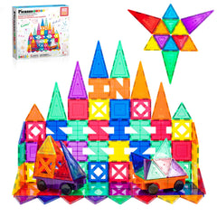 PicassoTiles PT82 creativity set tiles in clear colors for imaginative play