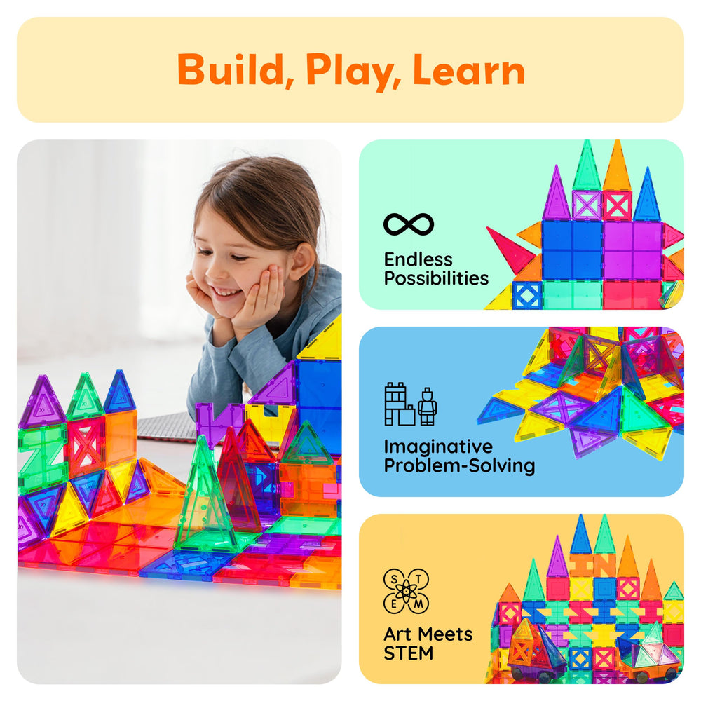 PicassoTiles PT82 educational play promoting geometry and counting
