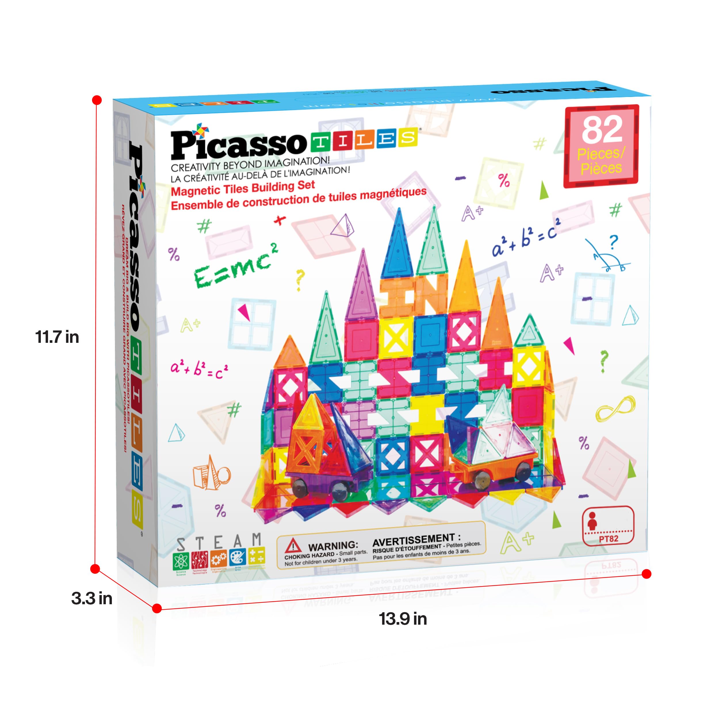 PicassoTiles PT82 large construction possibilities with expandable pieces