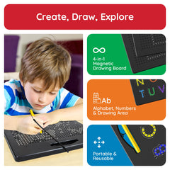 PicassoTiles PTB06 uppercase alphabet board helps sequencing and recognition during play