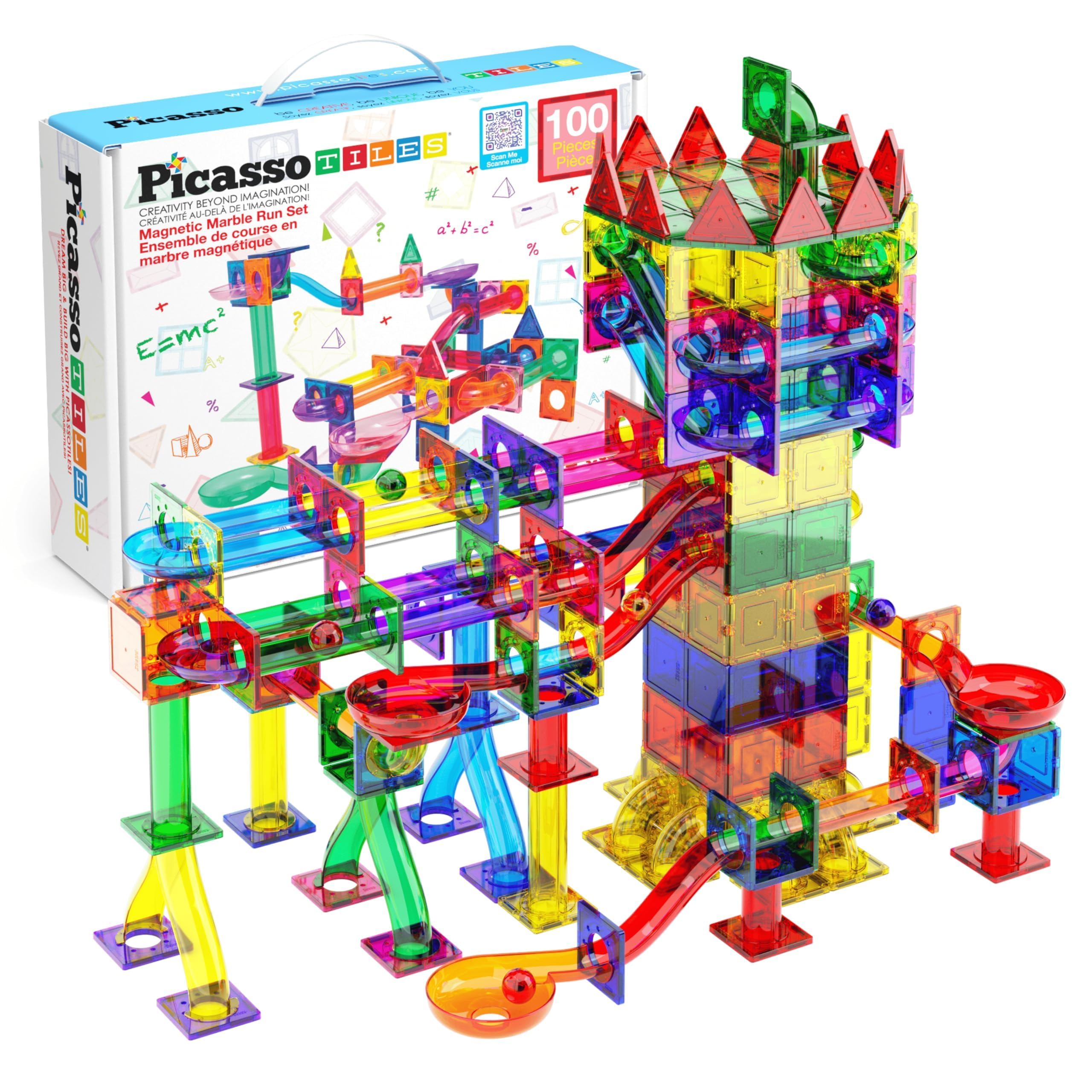 PicassoTiles PTG100 marble run highlights hands-on learning and focused play