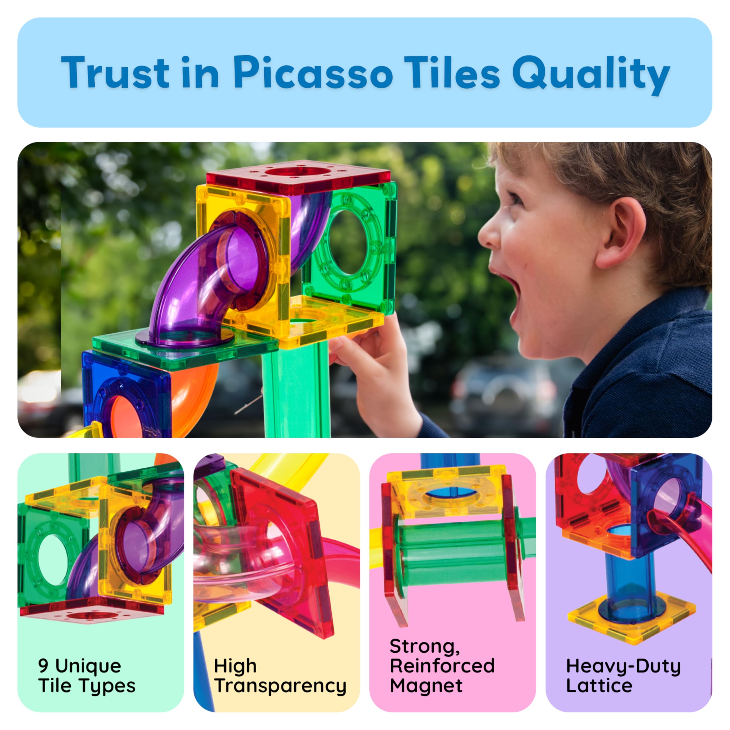 PicassoTiles PTG100 Montessori-inspired play promotes independent exploration and concentration