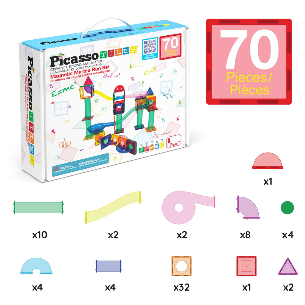 PicassoTiles PTG70 STEM play set fosters problem-solving and planning.