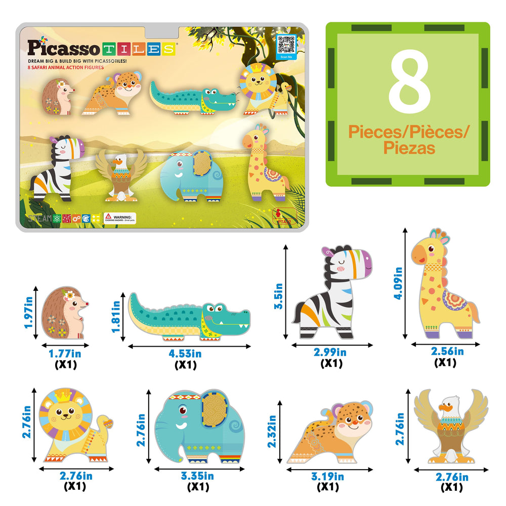 PicassoTiles safari alligator magnet figure boosting spatial reasoning and problem solving