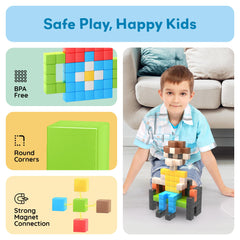 PicassoTiles BPA-free materials ensure safe, family-friendly play sessions.