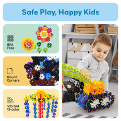 PicassoTiles BPA-free and non-toxic materials support safe family play.