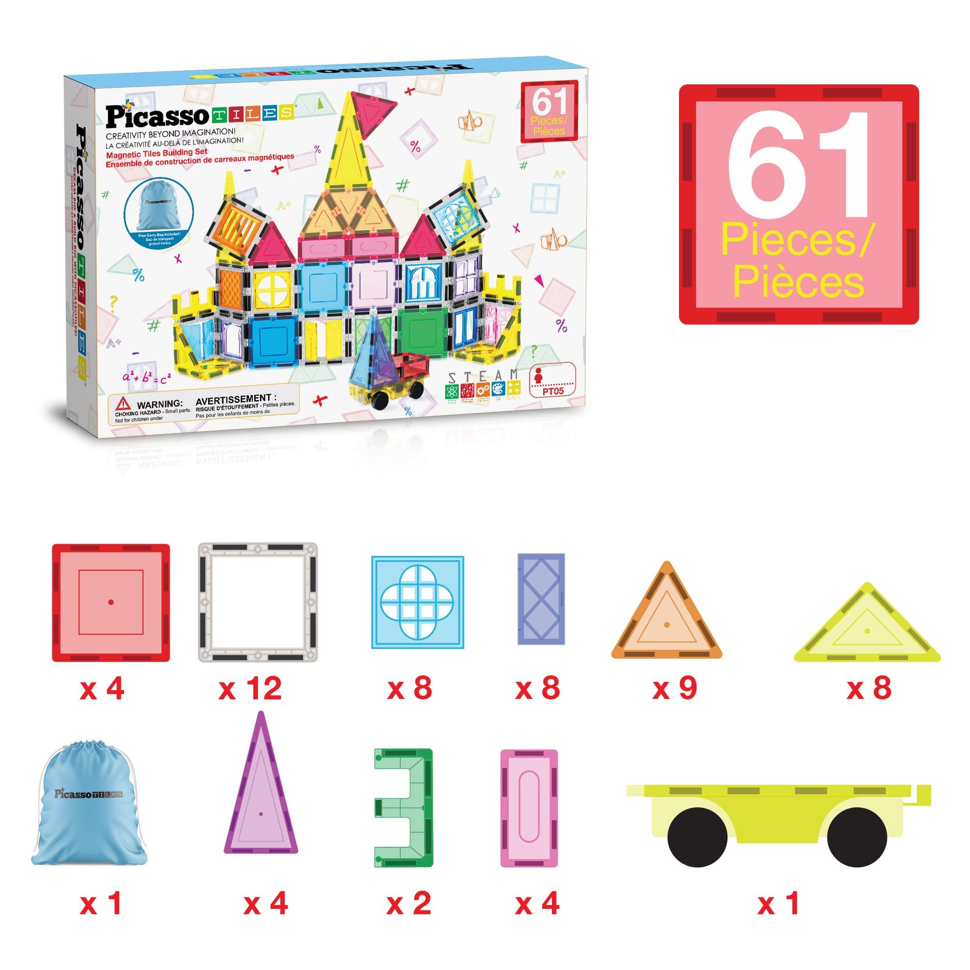 PicassoTiles smooth edges protect little fingers during playtime.