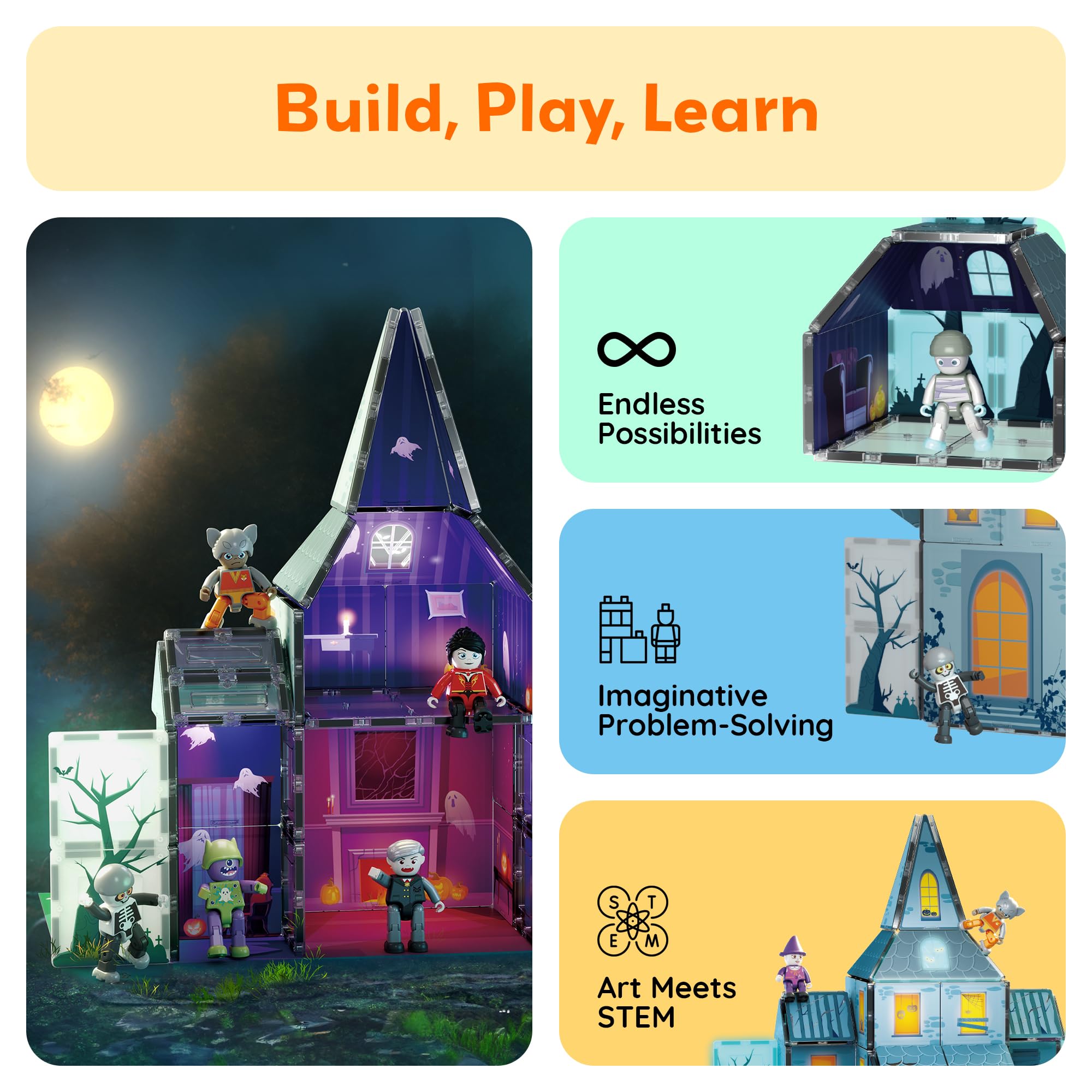 PicassoTiles spooky artwork tiles spark creativity and seasonal conversation.