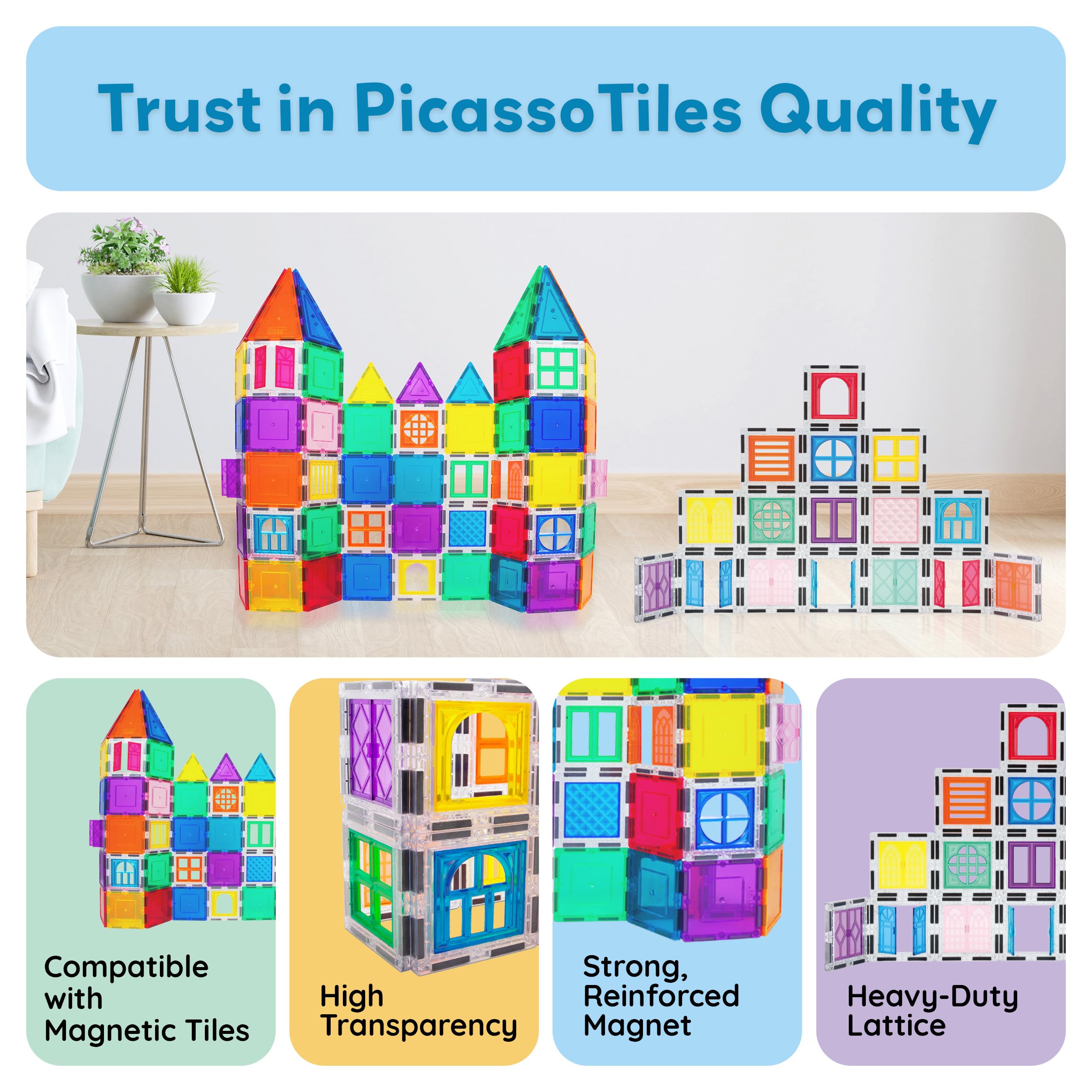 PicassoTiles STEM-education benefits shown through color recognition and basic engineering ideas.