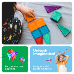 PicassoTiles stem learning kit encourages early engineering through hands-on shapes