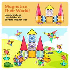 PicassoTiles STEM-learning tiles support early color, shape recognition and reasoning.