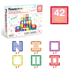 PicassoTiles two kids collaborating inspire teamwork while constructing colorful creations.