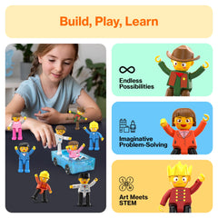 PicassoTiles toddler figures with embedded magnets stay securely in place.