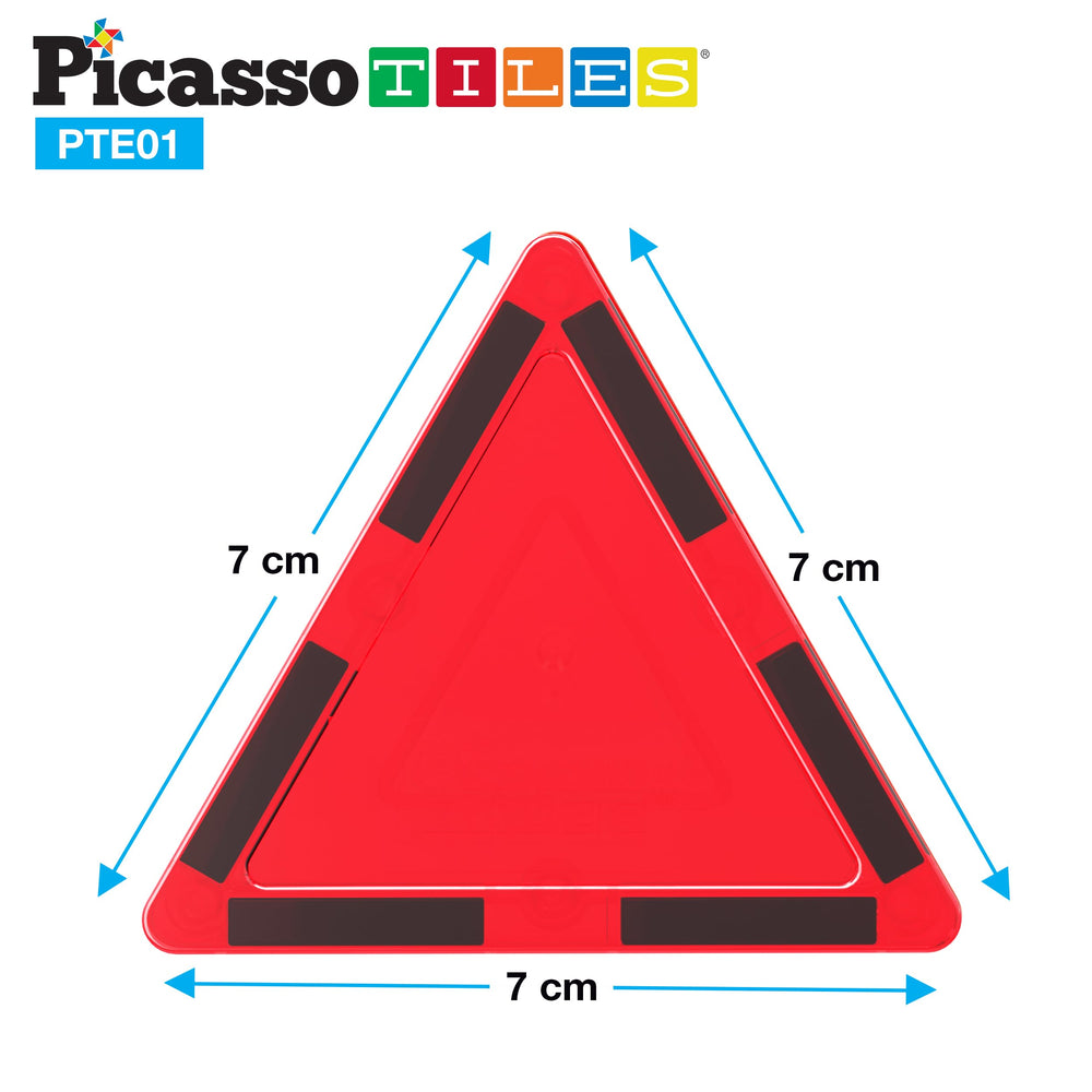 PicassoTiles triangle tile safe materials with BPA-free construction.