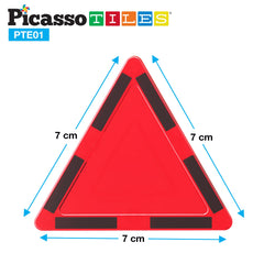 PicassoTiles triangle tile safe materials with BPA-free construction.
