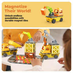 PicassoTiles two-car bases expand builds and connect to larger play scenes.