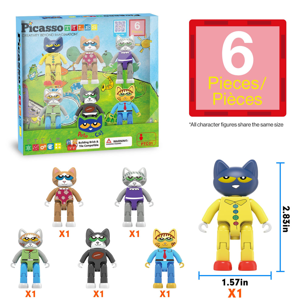 PicassoTiles universal magnetic compatibility enables combining with other sets for endless scenes.