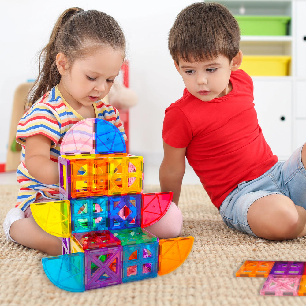 PicassoTiles window set tiles encourage architectural exploration during building.