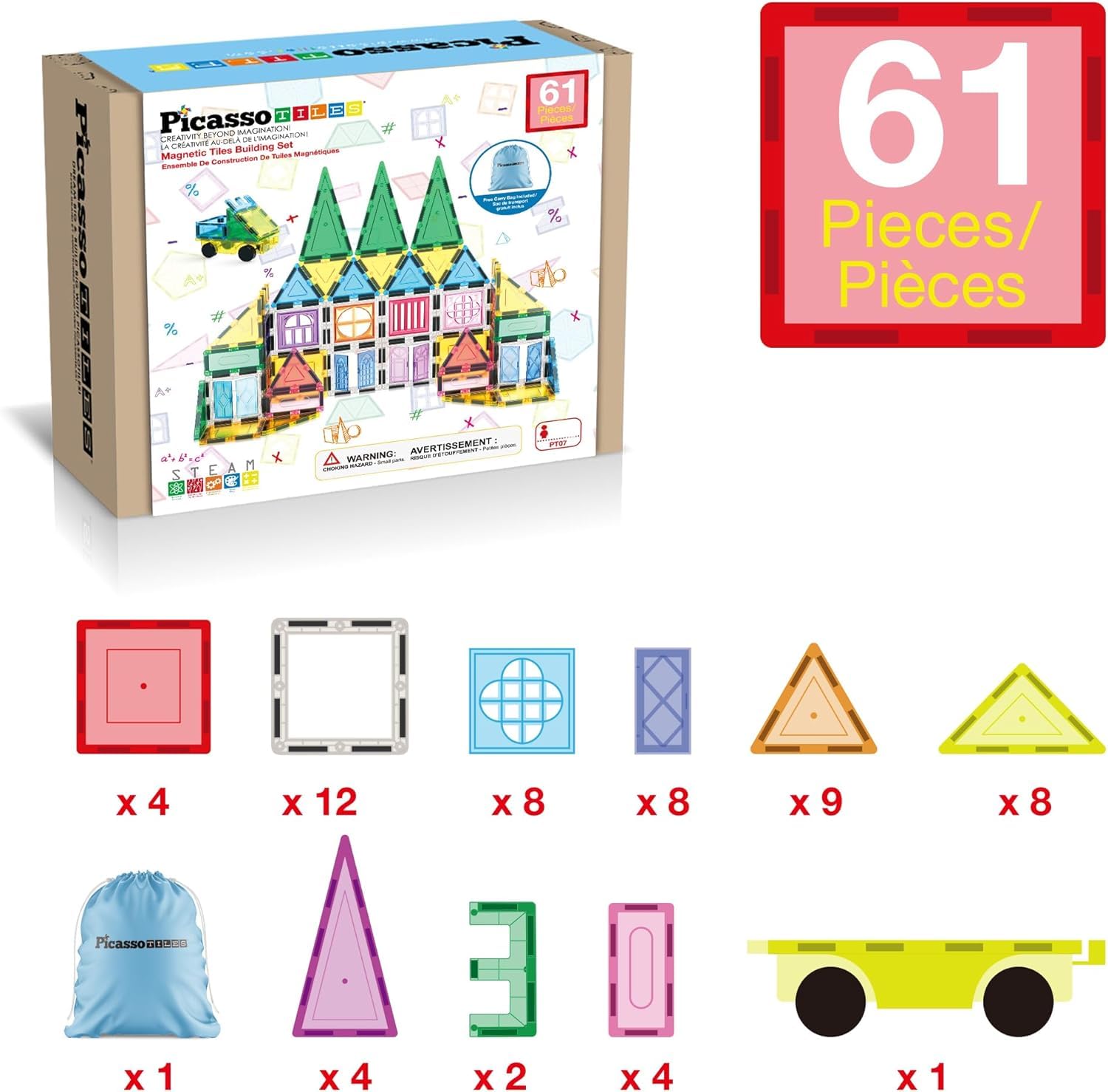 PicassoTiles windows and doors pieces for open-ended construction and role-play.