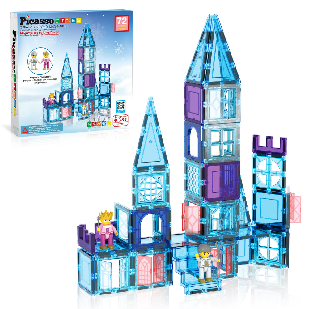 PicassoTiles winter ice castle tiles for creative winter builds.