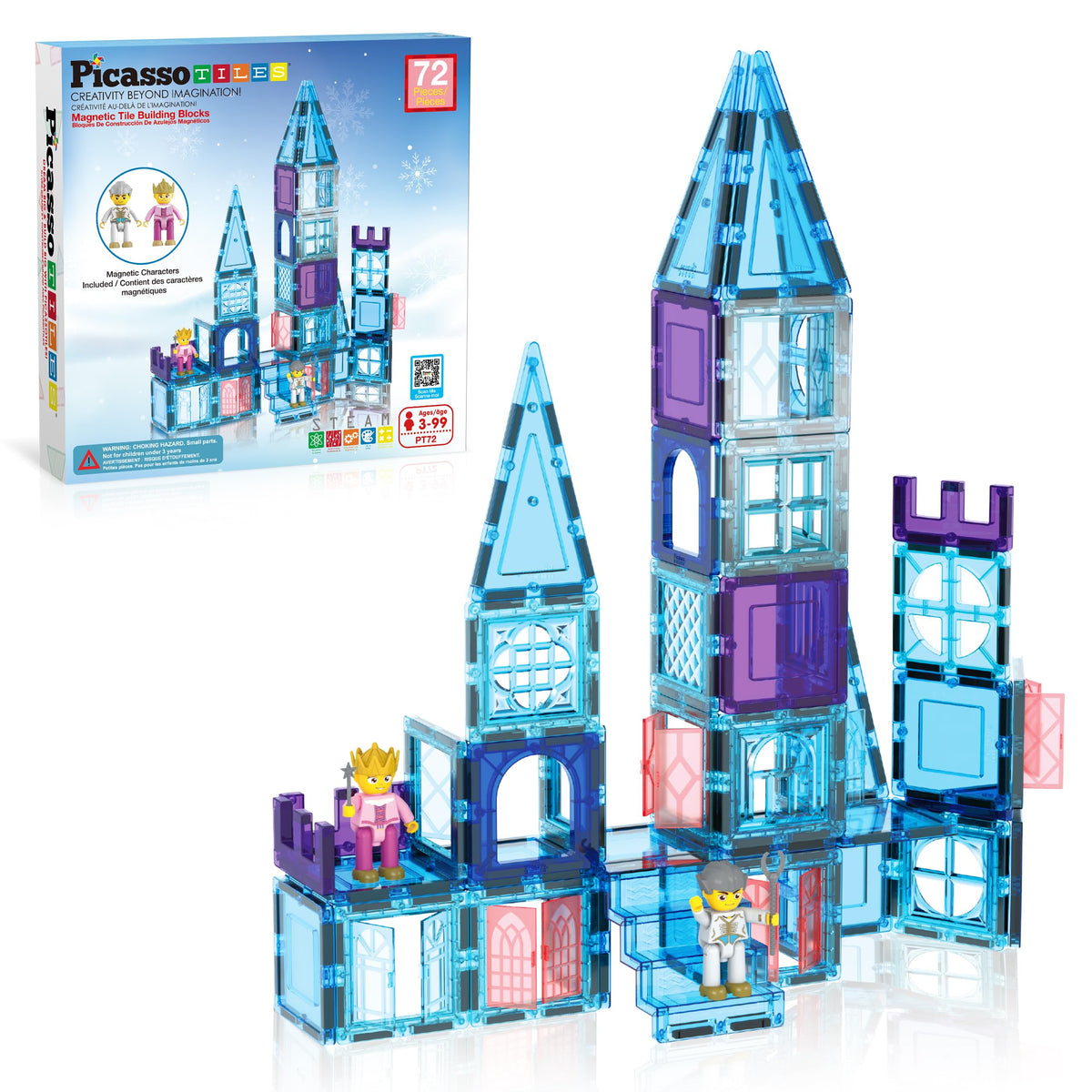 PicassoTiles winter ice castle tiles for creative winter builds.