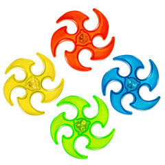 PICK A TOY ninja flyers with internal LED glow for bright outdoor fun.