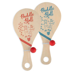 PICK A TOY wooden paddle ball with red paddle suits lively indoor or outdoor fun.