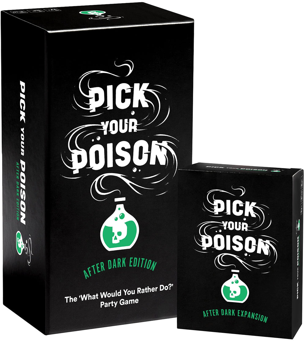 Pick Your Poison After Dark box front, ideal for party setup