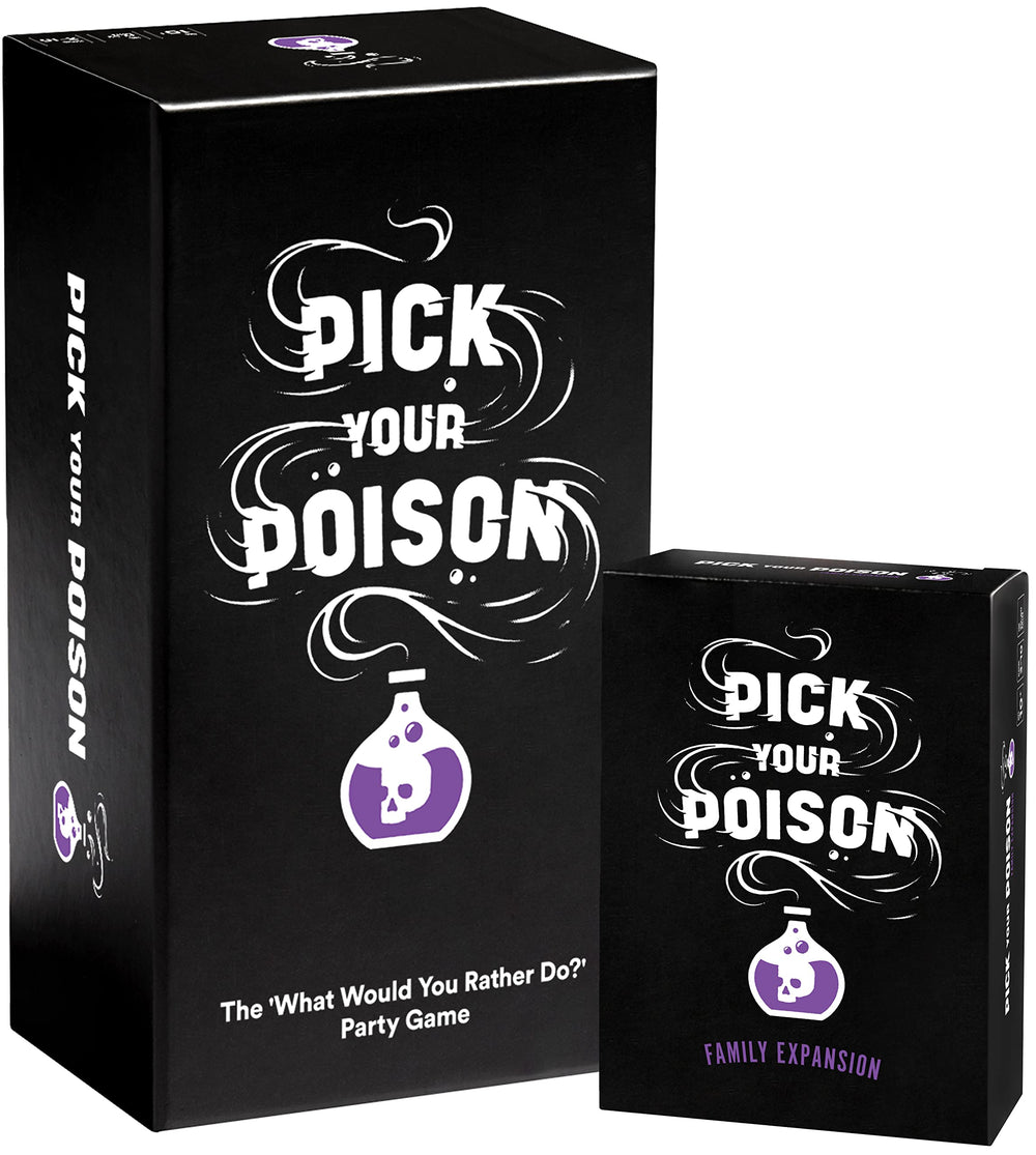 Pick Your Poison base game box front, inviting party-ready fun for groups.
