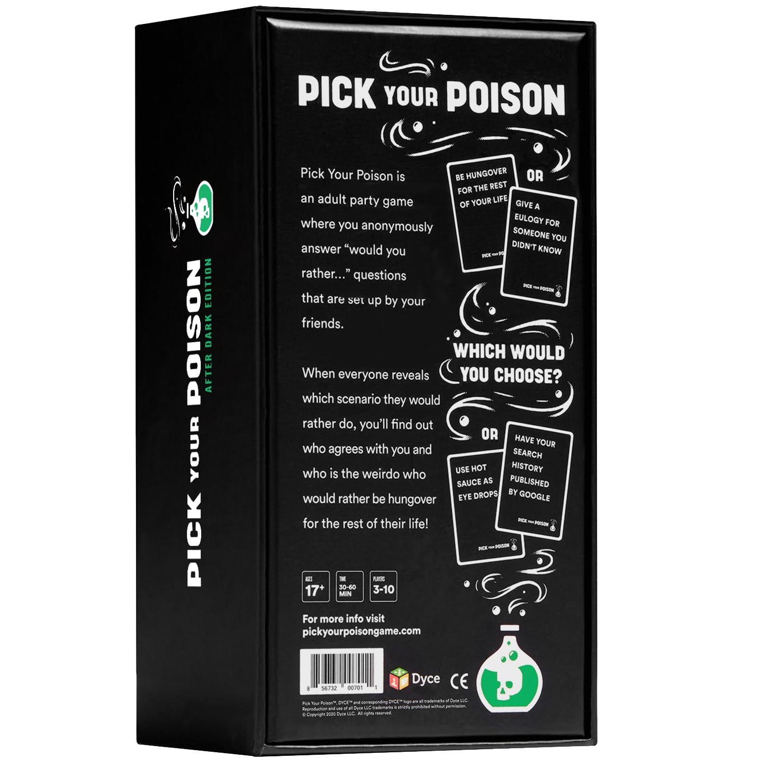 Pick Your Poison gift packaging presents a fun party game for teens and adults.