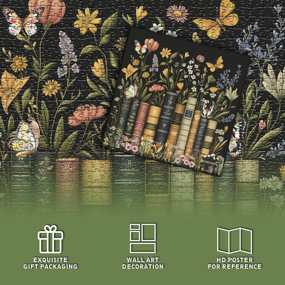 PICKFORU 1000-piece puzzle package with poster supports accurate reference