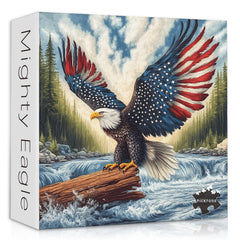 PICKFORU American Flag Eagle Puzzle box – sturdy packaging for quick setup and reference
