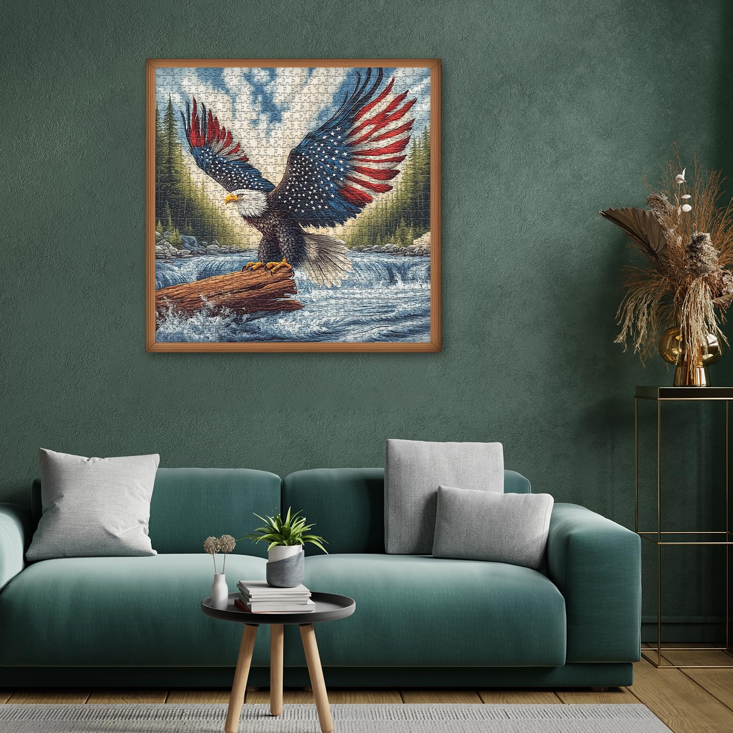 PICKFORU American Flag Eagle Puzzle cardboard structure – three-layer board ensures snug piece fit