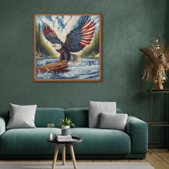 PICKFORU American Flag Eagle Puzzle cardboard structure – three-layer board ensures snug piece fit