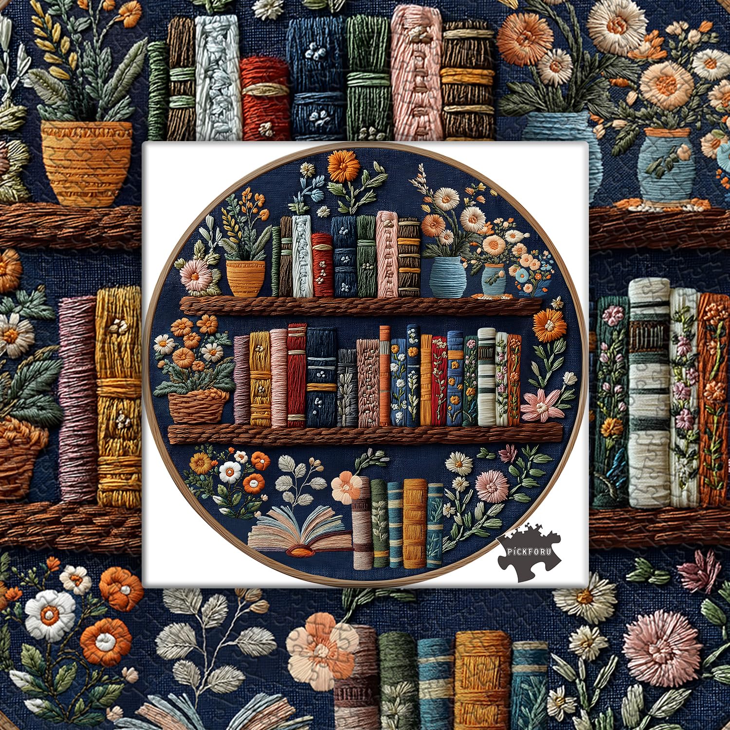 PICKFORU Blooming Bookshelf puzzle offers missing-part support for a worry-free experience