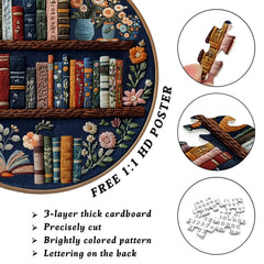PICKFORU Blooming Bookshelf puzzle uses three-layer cardboard for sturdy construction and snug pieces