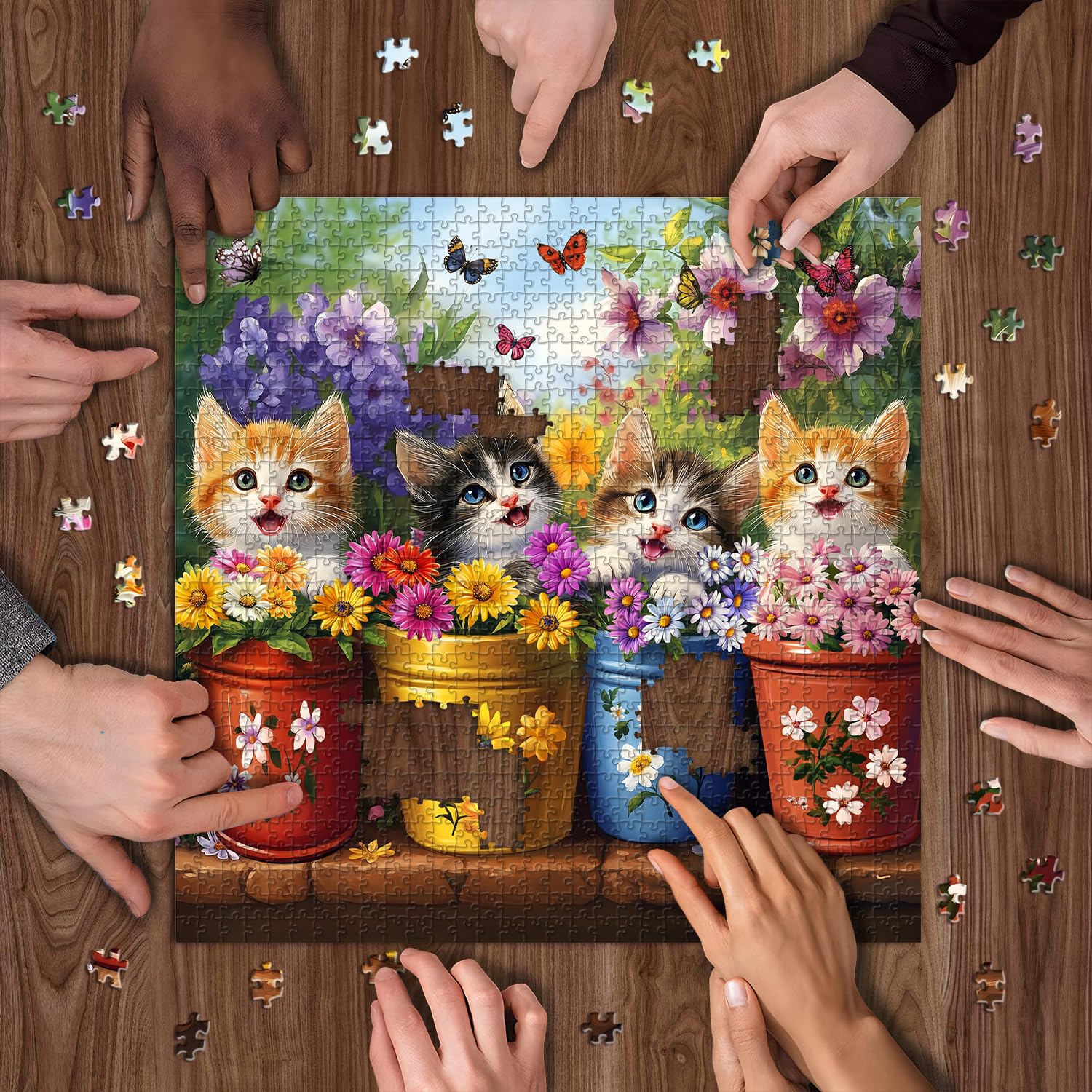PICKFORU 1000-piece completed-art image doubles as decorative wall art.