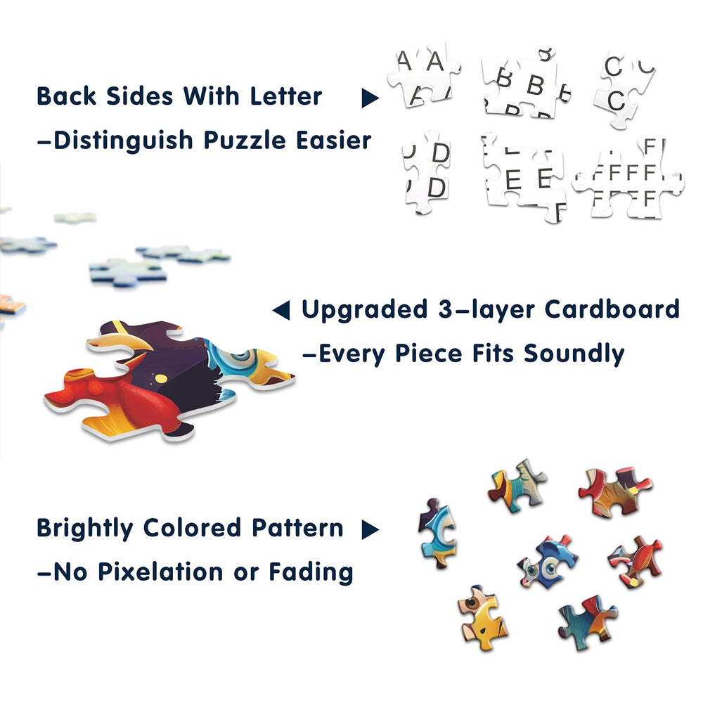 PICKFORU chicken puzzle 1000 pieces supports challenging solo or group play.