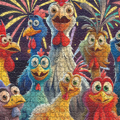 PICKFORU chicken puzzle with thick recycled cardboard enhances durability.