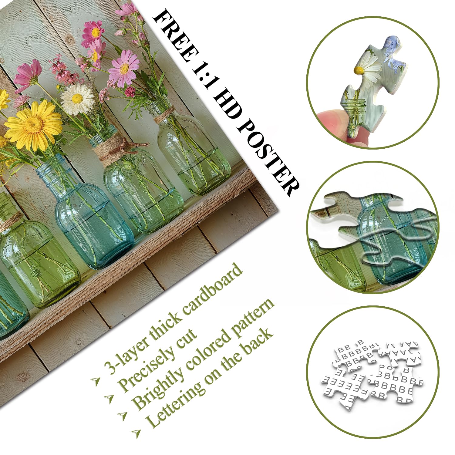 PICKFORU clear glass vases with wildflowers capturing bright summer vibes