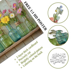 PICKFORU clear glass vases with wildflowers capturing bright summer vibes