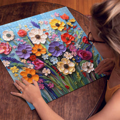 PICKFORU Colorful Flower Puzzle gift-ready image suitable for flower lovers on occasions