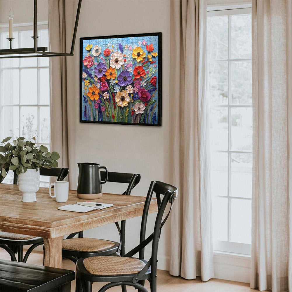 PICKFORU Colorful Flower Puzzle wall-decor image highlighting natural beauty for any room