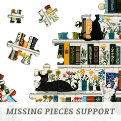 PICKFORU Detailed Library Shelves scene rich with books and ambiance