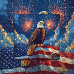 PICKFORU Dramatic skies and bold eagle invite shared family puzzle time